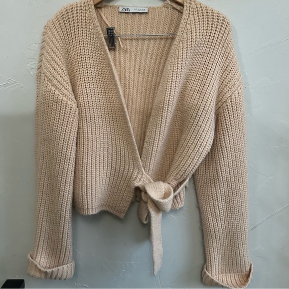 Zara Wrap Tie Sweater. Small. GUC. Blogger Favorite. - Picture 4 of 11